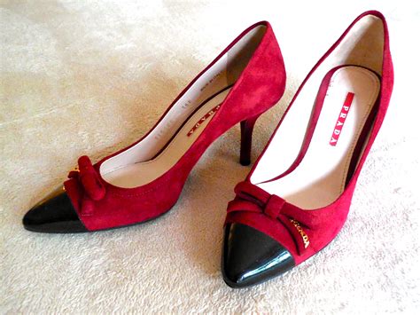 prada heels red